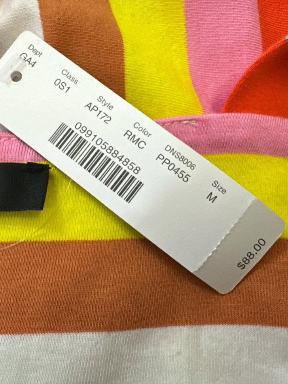 J. Crew Maxi Dress Rainbow Striped Cotton Knit Sz M NWT Sleeveless Summer Casual - Picture 10 of 13